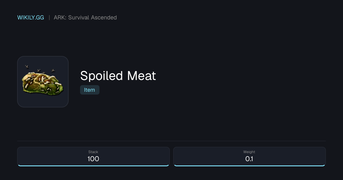 Spoiled Meat - ARK: Survival Ascended