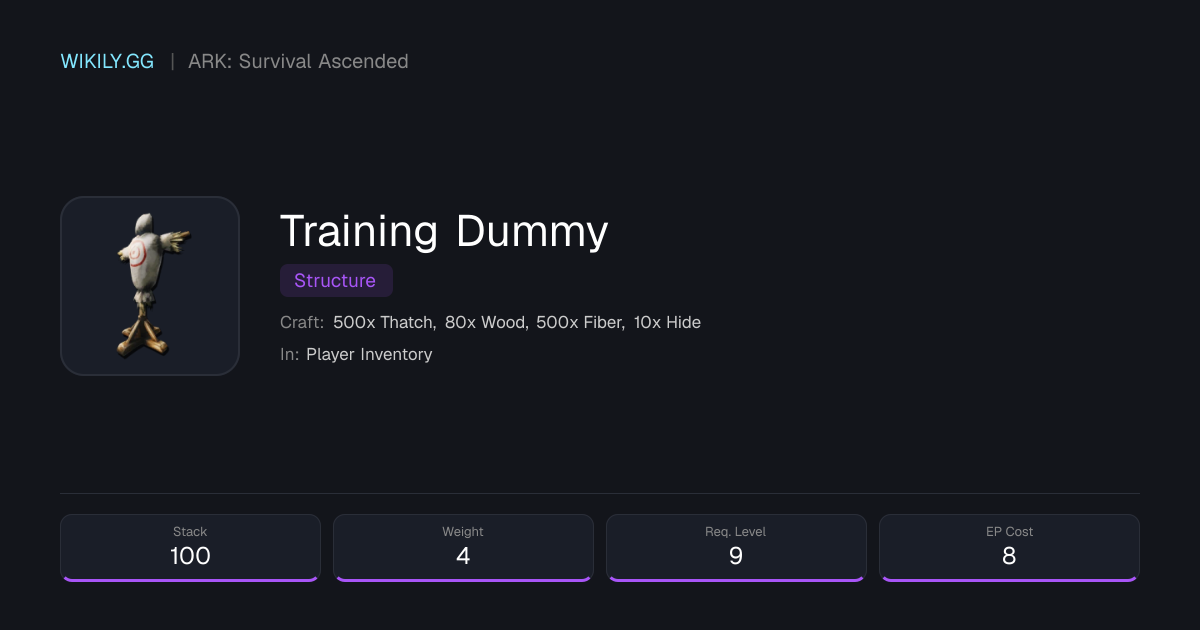 Training Dummy - ARK: Survival Ascended