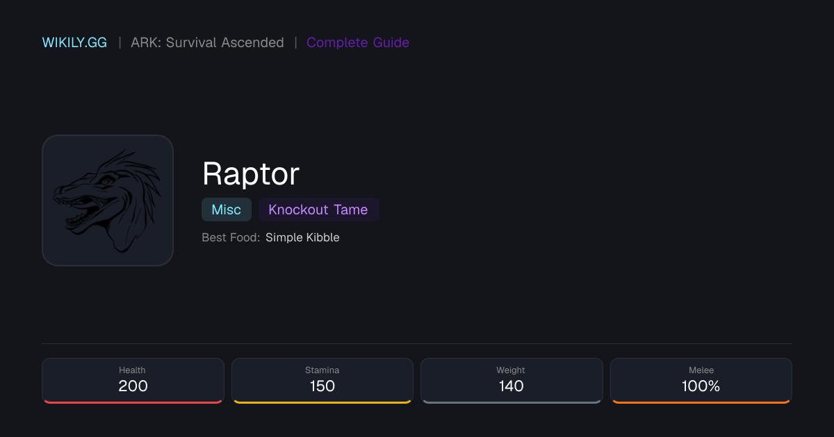 Raptor - ARK: Survival Ascended