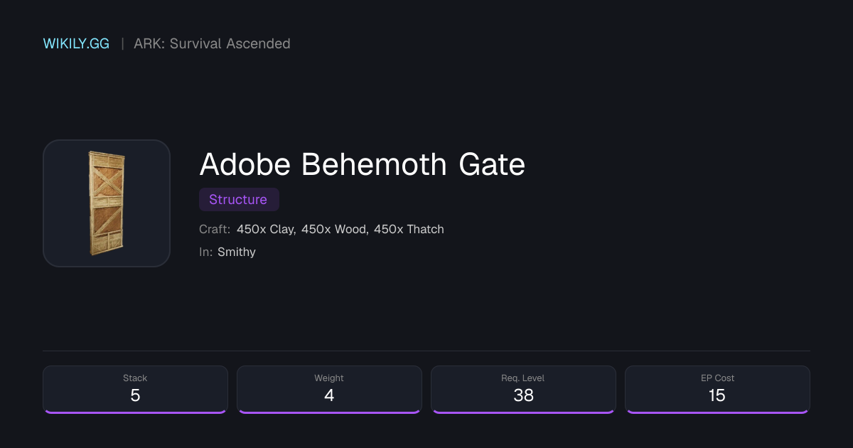 Adobe Behemoth Gate - ARK: Survival Ascended