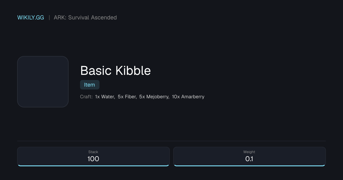Basic Kibble - ARK: Survival Ascended