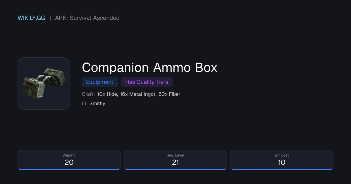Companion Ammo Box - ARK: Survival Ascended