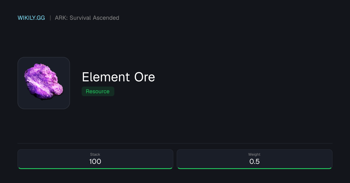 Element Ore - ARK: Survival Ascended