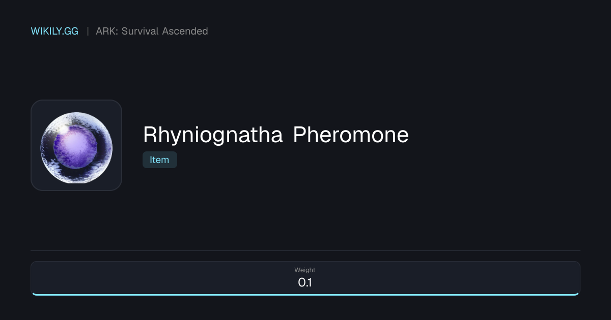 Rhyniognatha Pheromone ARK Survival Ascended