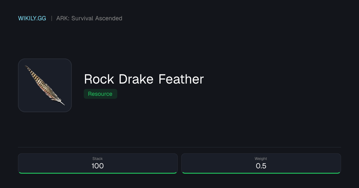 Rock Drake Feather - ARK: Survival Ascended