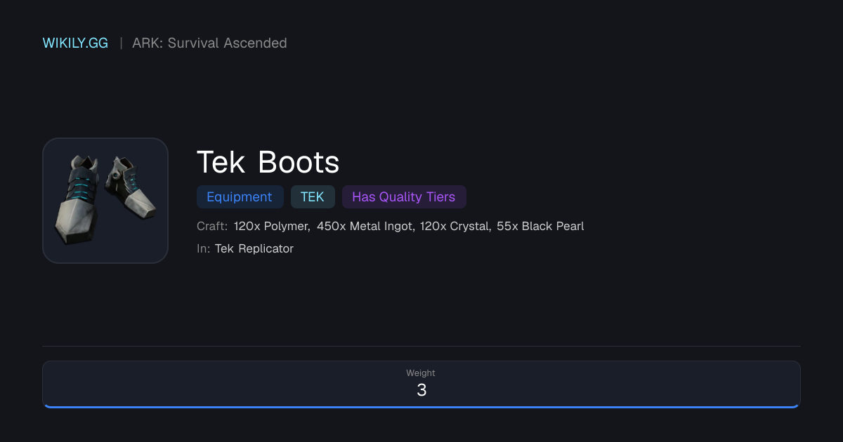 Tek Boots - ARK: Survival Ascended