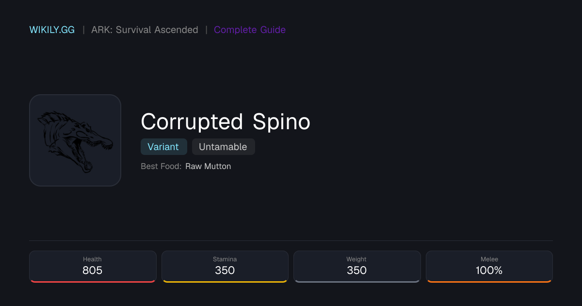Corrupted Spino - ARK: Survival Ascended