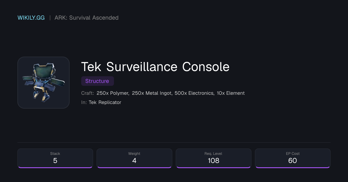 Tek Surveillance Console - ARK: Survival Ascended